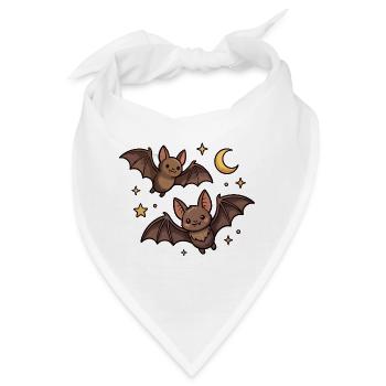 Fledermäuse mit dem Mond - Bandana - Weiß - Vorne