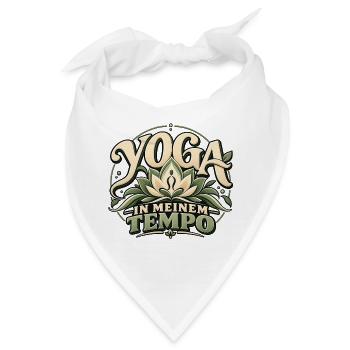 Yoga in meinem Tempo Ruhiges Yogamotiv - Bandana - Weiß - Vorne