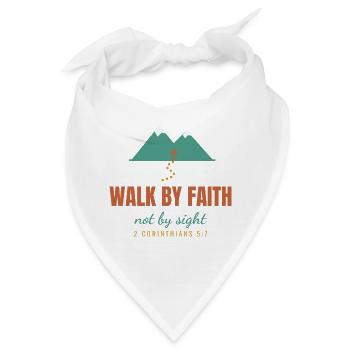 Walk By Faith Not By Sight – 2 Corinthians 5:7 - Bandana - Weiß - Vorne