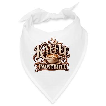 Kaffeeliebe mit Ruhe Geschenk für Kaffeeliebhaber - Bandana - Weiß - Vorne