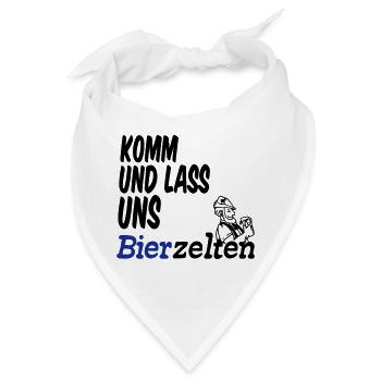 Bierzelt,Bier,Sprüche,Geschenk - Bandana - Weiß - Vorne