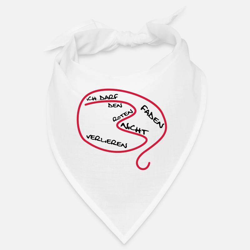 Der rote Faden... - Bandana - Weiß