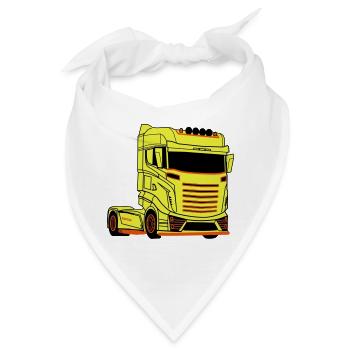 LKW-Fahrer Fernfahrer LKW Brummi - Bandana - Weiß - Vorne
