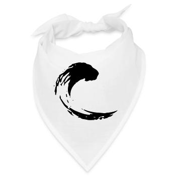 Löwe Zeichen Komma Pinselstrich Geschenk - Bandana - Weiß - Vorne