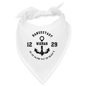 Hansestadt Wismar - Bandana - Weiß - Vorne