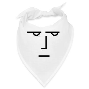 Ein ernster Blick - Bandana - Weiß - Vorne