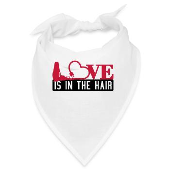 Love is in the hair (2c) - Bandana - Weiß - Vorne
