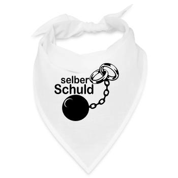 Junggesellenabschied , JGA - Selber Schuld(25) - Bandana - Weiß - Vorne