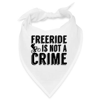 Freeride is not a crime - Bandana - Weiß - Vorne