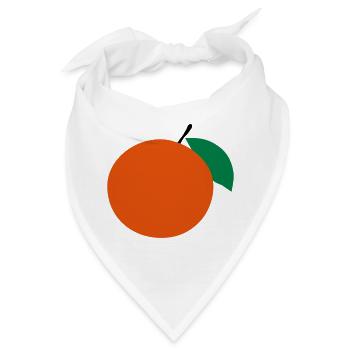 orange - Bandana - Weiß - Vorne