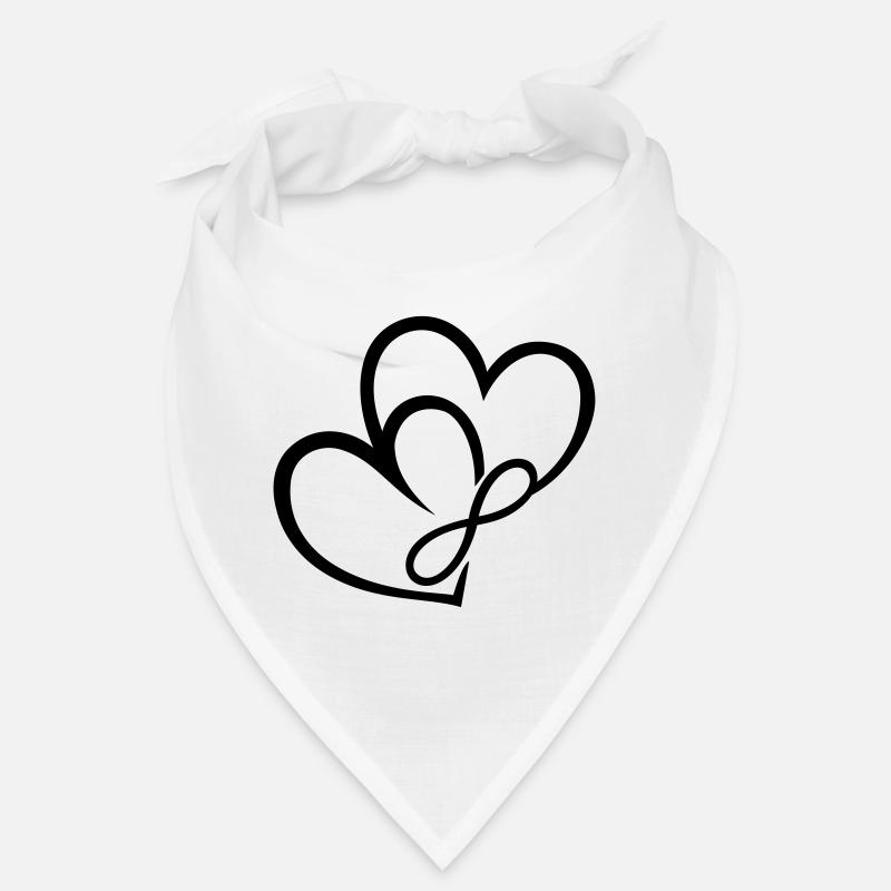 Zwei Herzen Infinite Love Unendliche Liebe Bandana