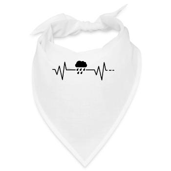 Herzschlag Regenwolke Regen Wolke Herbst Wetter - Bandana - Weiß - Vorne