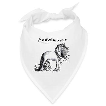 Knuffiger Andalusier - Bandana - Weiß - Vorne