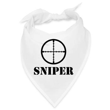 Scharfschützent-shirt Entwurf Scharfschützescharfschütze - Bandana - Weiß - Vorne