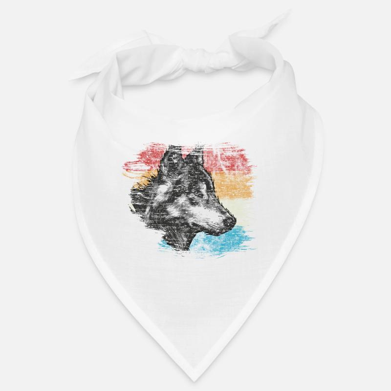 loup - Bandana - blanc