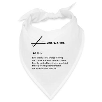 Love Definition in schwarz - Bandana - Weiß - Vorne