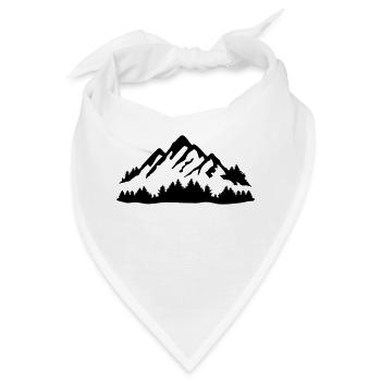 Berg und Wald - Bandana - Weiß - Vorne