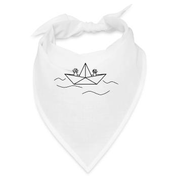 Papierboot - Bandana - Weiß - Vorne
