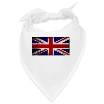 Grunge Union Jack Flagge - Bandana - Weiß - Vorne