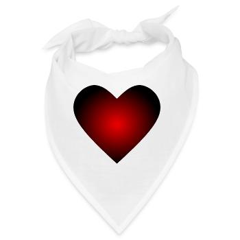 rotes Herz rot Geschenk  - Bandana - Weiß - Vorne
