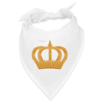königliche Krone aus Weizen Ähren - Bandana - Weiß - Vorne