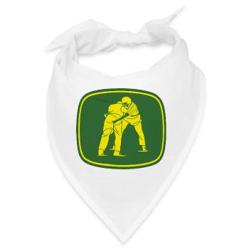 Schwinger Schwingsport Design im Traktor Design  - Bandana - Weiß - Vorne