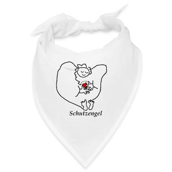Schutzengel mit Herz - Bandana - Weiß - Vorne