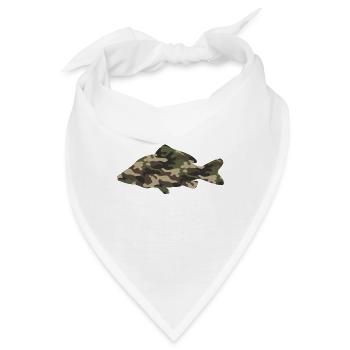 Karpfen Camouflage Hoodie - Bandana - Weiß - Vorne