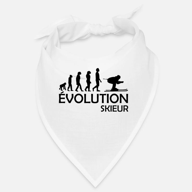 évolution skieur- évolution ski - humour skieur Bandana