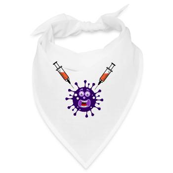 Spritzenspritze corona - Bandana - Weiß - Vorne