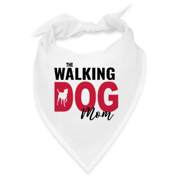 Hund lustig Gassi Frauchen Hundemama Hundehalter - Bandana - Weiß - Vorne