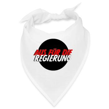 Aus für die Regierung - Bandana - Weiß - Vorne