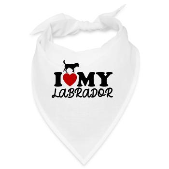 Labrador - Bandana - Weiß - Vorne