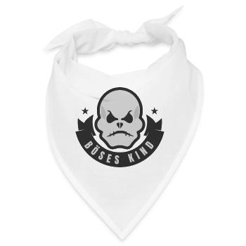 Böses Kind - Skelett Tattoo Schädel Unbeugsam - Bandana - Weiß - Vorne