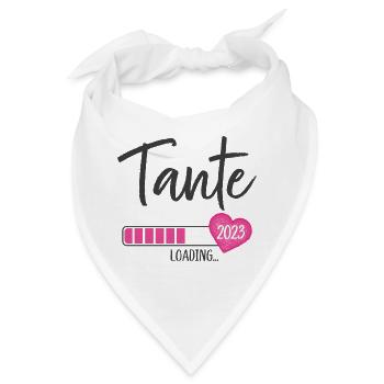 Tante Loading 2023 Herz Nichte Mädchen - Bandana - Weiß - Vorne