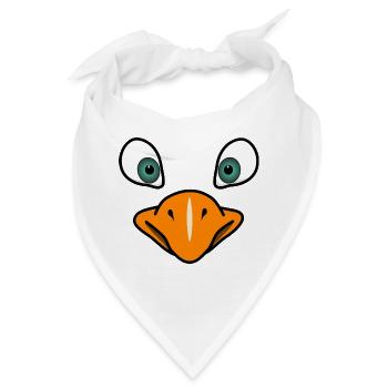 Vogelgesicht - Bandana - Weiß - Vorne