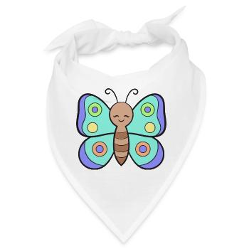 Schmetterling Schmetterlinge - Bandana - Weiß - Vorne