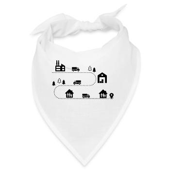 Logistik - Bandana - Weiß - Vorne