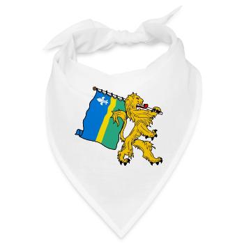 Löwe mit Flagge Flevoland die Flagge - Bandana - Weiß - Vorne