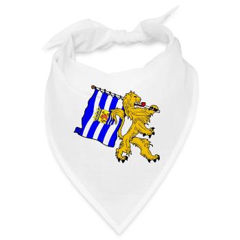 Löwe mit Flagge Zeeland Zeeland Provinzflagge - Bandana - Weiß - Vorne