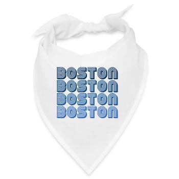 Boston Block Grid Muster - Bandana - Weiß - Vorne