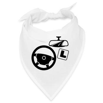 Logo des Fahrlehrers - Bandana - Weiß - Vorne