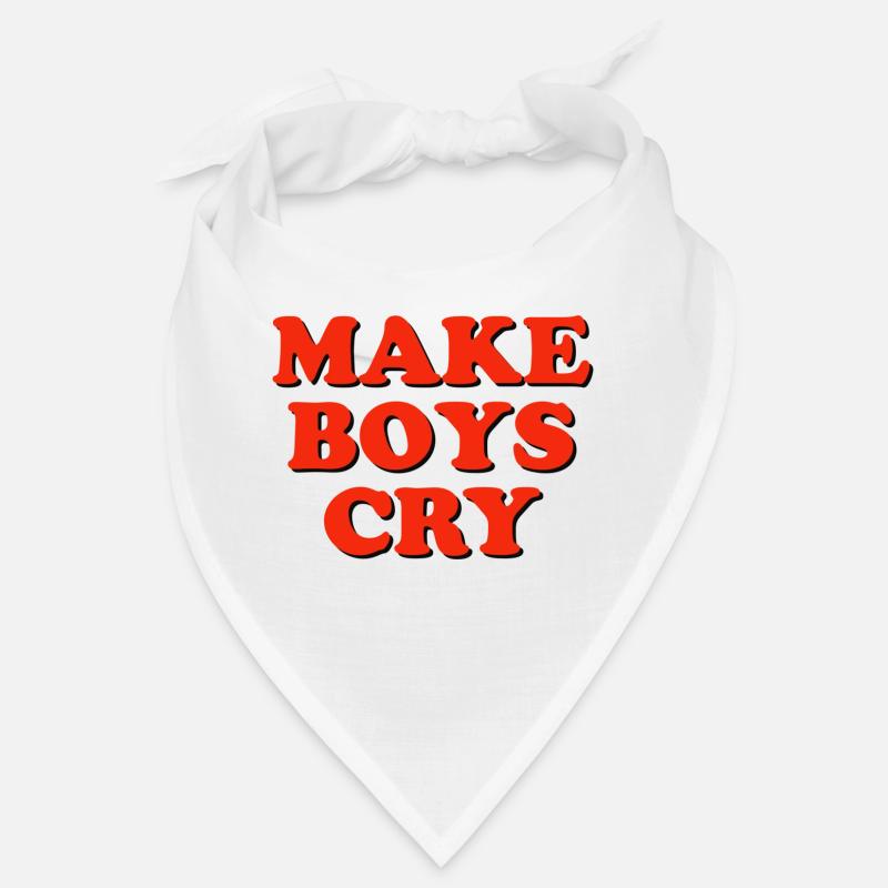 make boys cry - Bandana - Weiß
