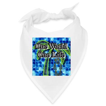 One World - One Life - Abbild - 2023 - Bandana - Weiß - Vorne