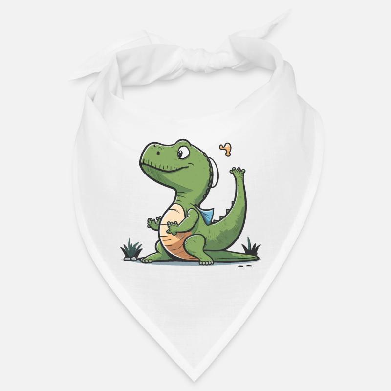 Flexibler T-Rex - Bandana - Weiß