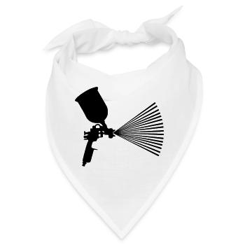Sprühfarbe mit Strahl - Bandana - Weiß - Vorne