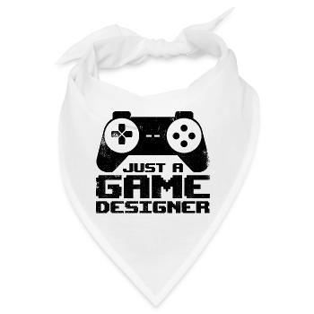 Just A Game Designer - Bandana - Weiß - Vorne