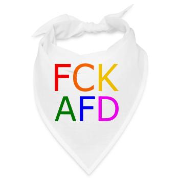 Fck afd - Bandana - Weiß - Vorne
