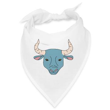 Stier - Bandana - Weiß - Vorne