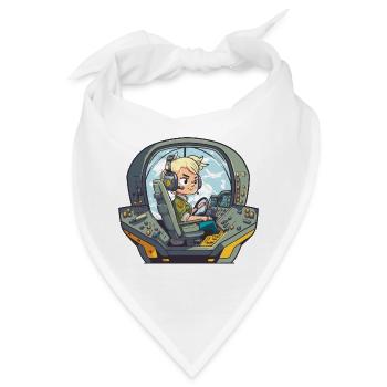 Der Abenteurer in der Luft - Bandana - Weiß - Vorne